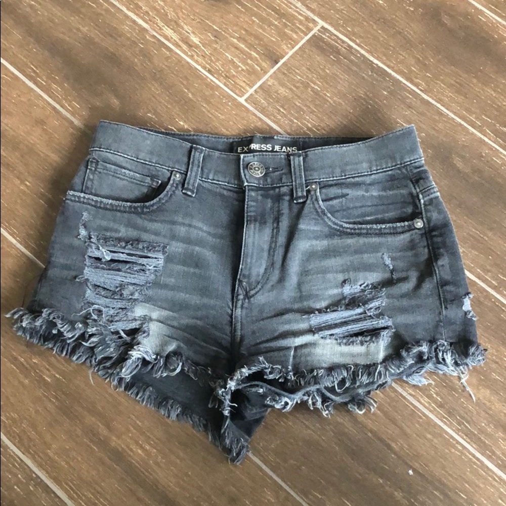Express black high waist shorts